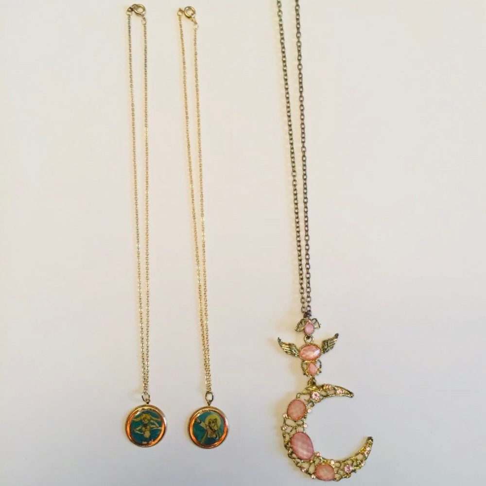 Lot of Three Vintage Sailor Moon Necklaces